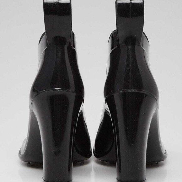 Bottega Veneta Black Rubber Ankle Boots Size 5.5/36 - Picture 4 of 5